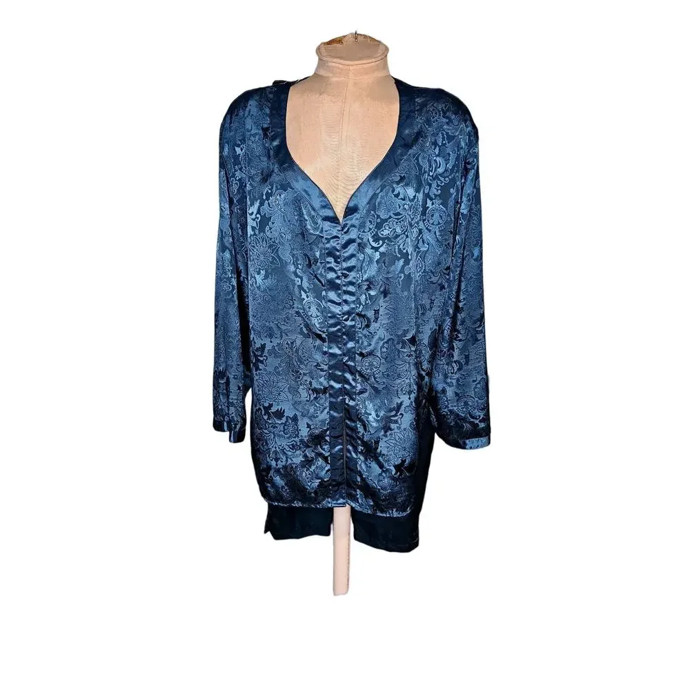 Victoria secret gold label green‎ pajama top/pant set large